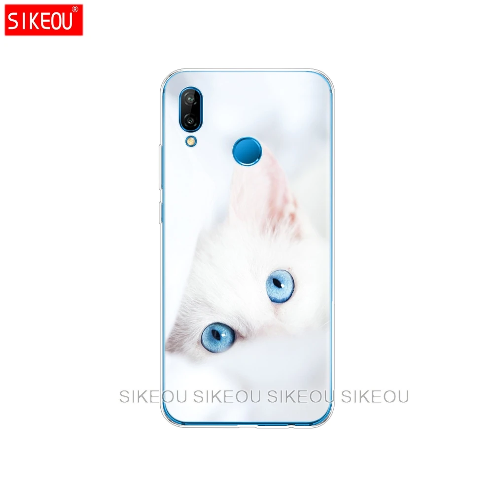 32350 Силиконовый чехол для телефона huawei P20 P7 P8 P9 P10 Lite Plus Pro p smart милый черный кот - Цвет: 32350