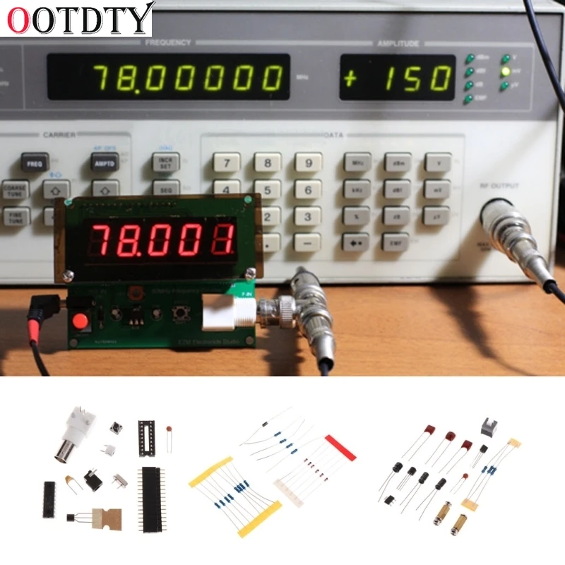OOTDTY 1Hz-75MHz Frequency Counter 7V-9V 50mA DIY Kit Cymometer Module Tester Meter | Инструменты