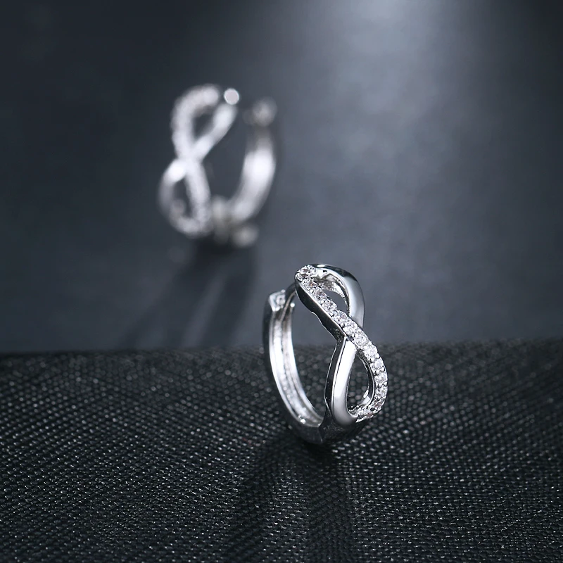 Женские серьги пусеты EMMAYA круглые с фианитом и кристаллами новый дизайн|studs for