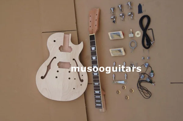 ПРОЕКТ ЭЛЕКТРИЧЕСКАЯ электрогитара с полым корпусом конструктор Набор DIY со