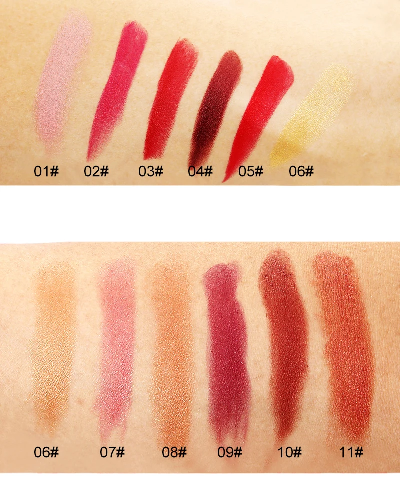 2018 металлическое мерцание Губная помада макияж матовый пигмент