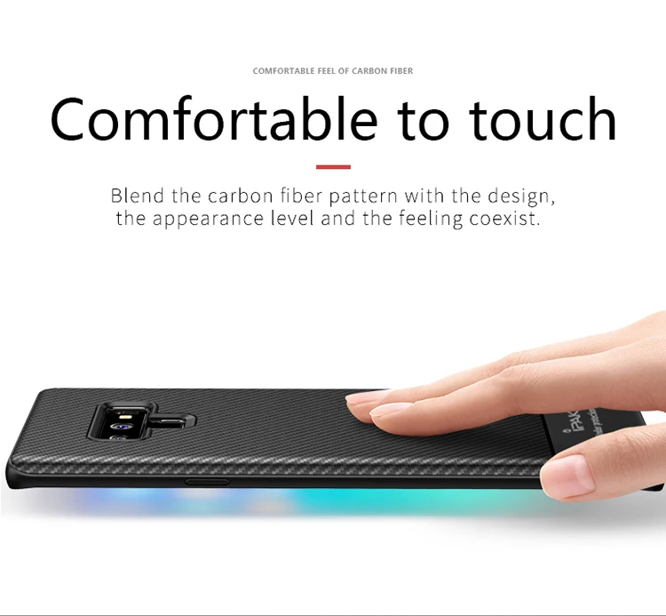 Для samsung Note 9 Чехол IPAKY Note 8 S8 S9 S10 Гибридный Силиконовый противоударный мягкий чехол из углеродного волокна для samsung Note 9 чехол