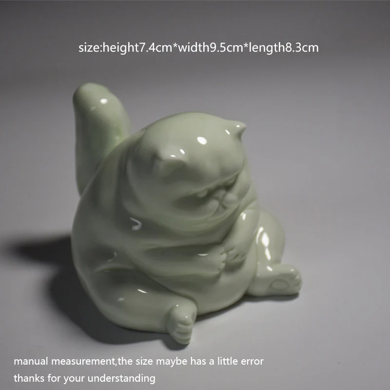 Счастливая кошка чай домашний питомец керамические милые статуи крупного