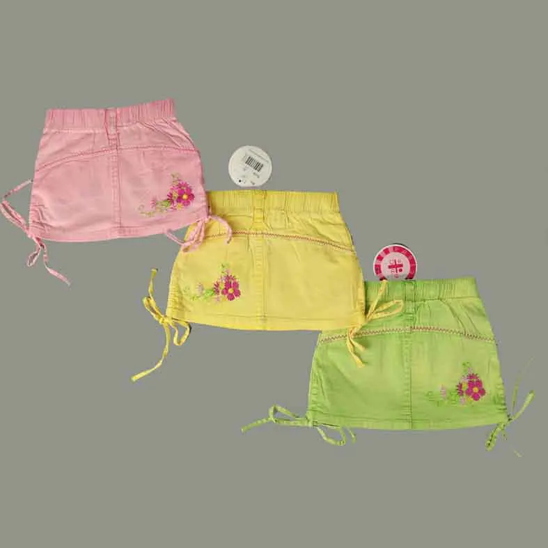 Детские юбки для девочек с цветочным рисунком и вышивкой бабочки кристаллами эластичный пояс Мини Милая