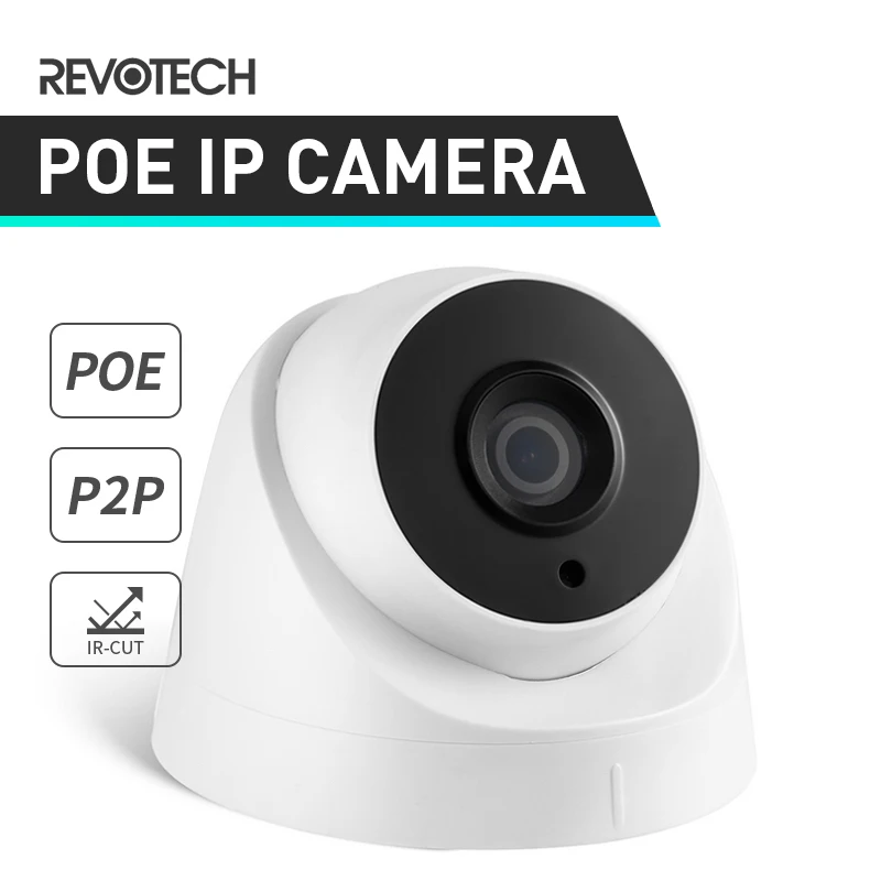 POE FHD 1080P купольная ip камера ночного видения 3 массива LED 2.0MP домашняя безопасности