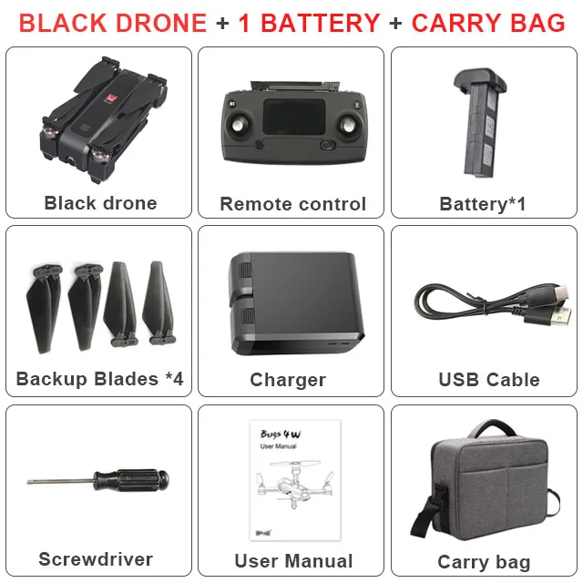 1 Battery LeadingStar MJX Bugs 4W B4W gps бесщеточный складной Радиоуправляемый Дрон 5G Wifi FPV с камерой 2K RC Квадрокоптер VS F11 RC вертолет - Цвет: 1 Battery