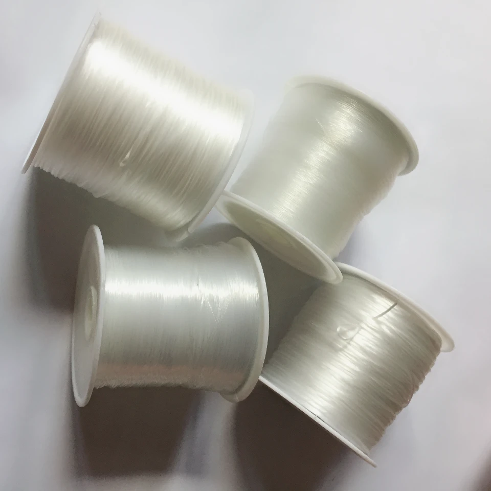 Нейлоновый ювелирный шнур 60 м диаметр кристалла эластичный для бисероплетения