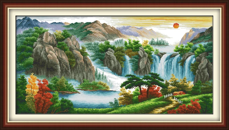 Joy Sunday F097F098(1)(2) F116 14CT 11CT домашний декор сокровища заполняют дом со всех сторон китайского вышивки крестом рукоделие