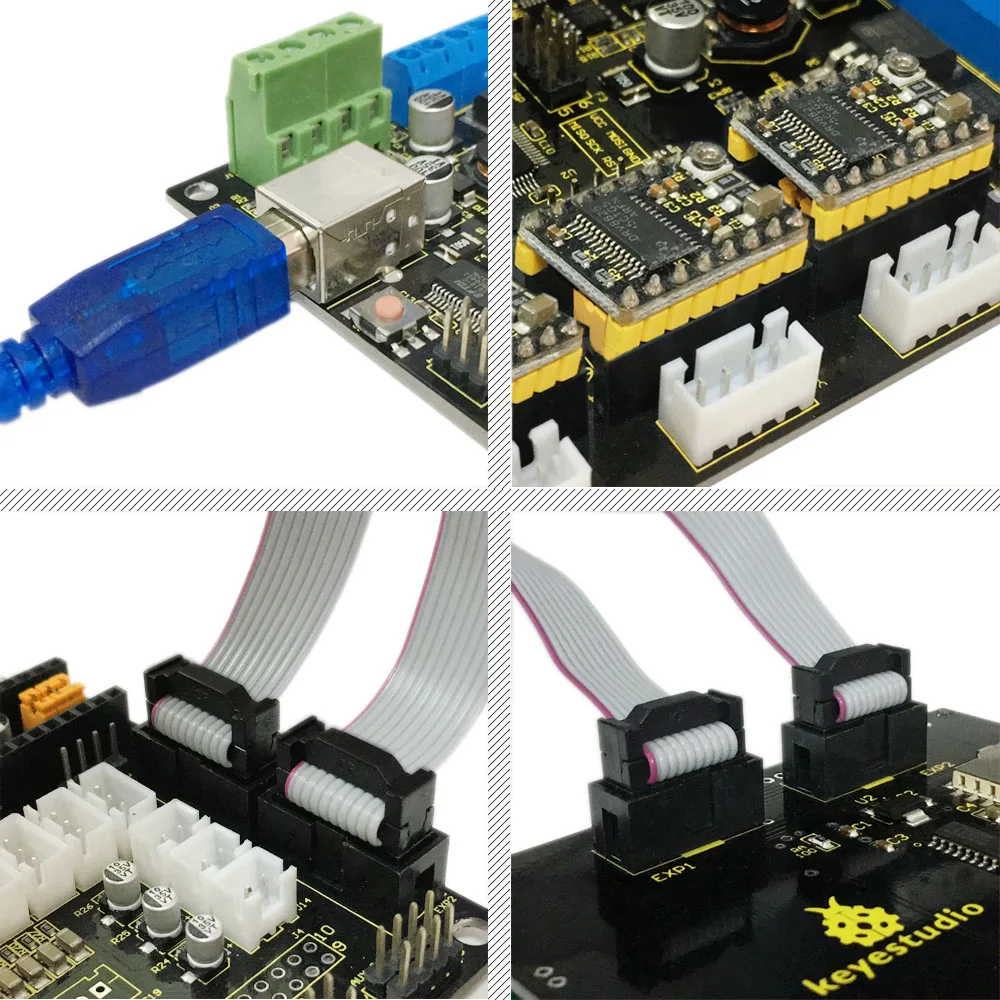 Keyestudio MKS GEN V1.2+ 5x8825 Шаг двигатель+ ЖК-дисплей 12864 Смарт ControllerFor 3D DIY комплект принтера