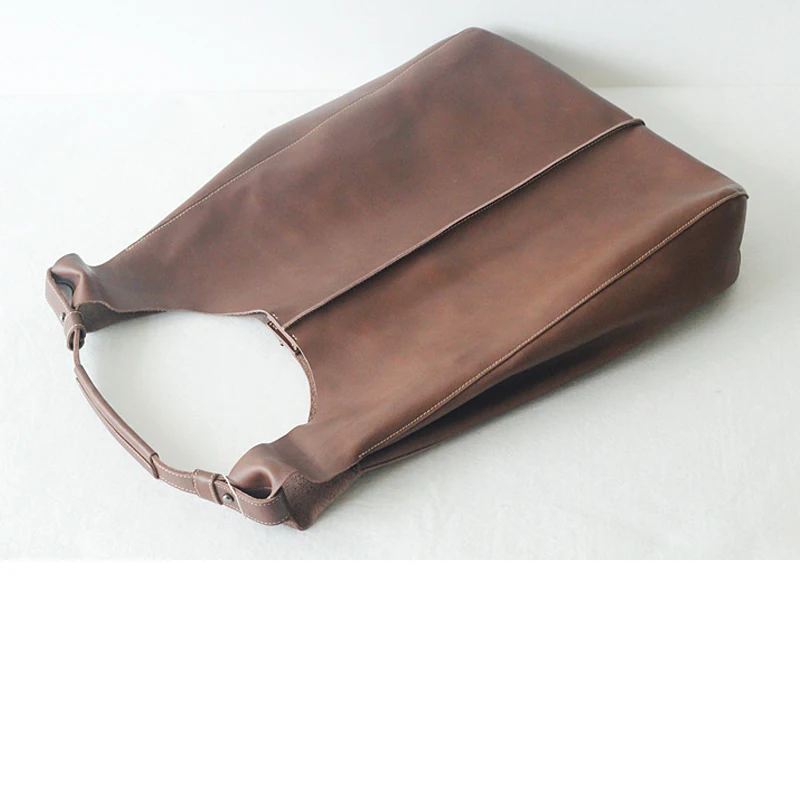 Сумка-хобс из натуральной коровьей кожи винтажная простая сумка для женщин