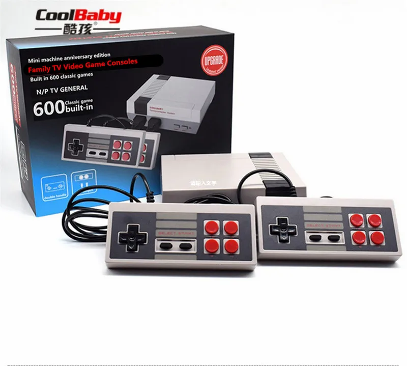 

Приставка Игровая детская, 10 шт./лот, 600 игр, два геймпада