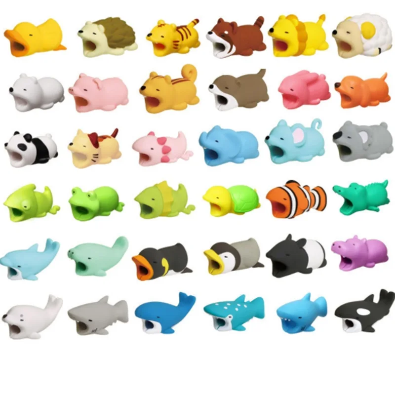 DROPSHIPPING Cable Management Protector Winder Animal Bite Shaped Tiger Dog Doll Toy 2*2*4cm | Игрушки и хобби