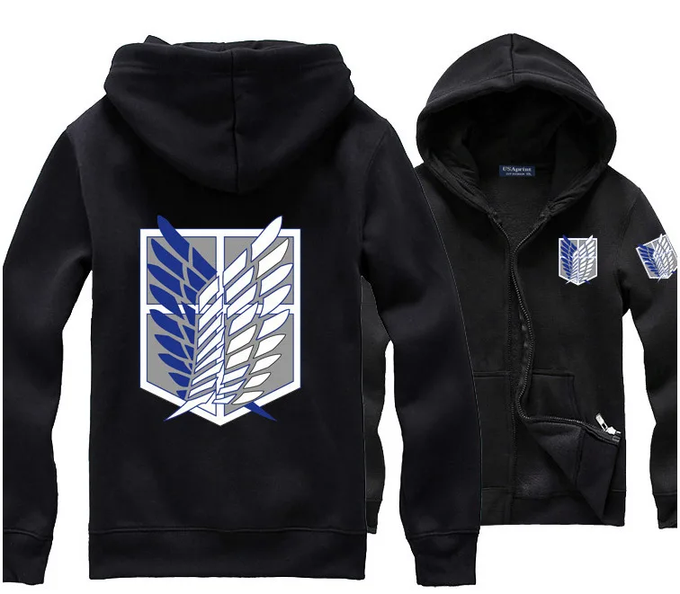

Best Sellers Anime Attack on Titan Cosplay Costumes Hoodie Green Black Scouting Legion Hooded Sweater for Unisex
