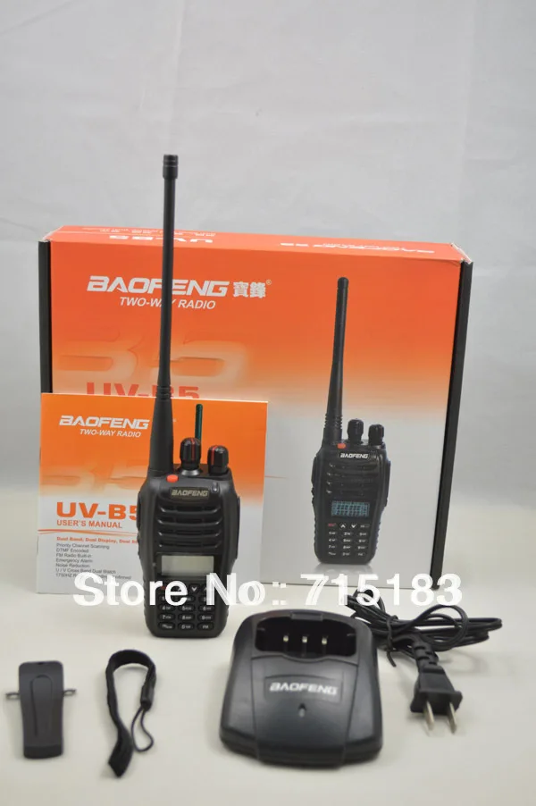

Baofeng UV-B5 walkie talkie VHF+UHF Dual Band 5W Portable Two way radio with FM transmitter Baofeng UV B5 99CH radio for car