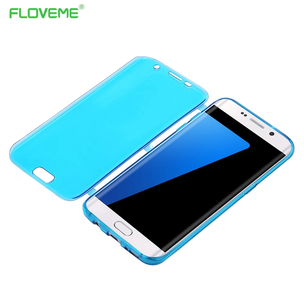 KISSCASE Flip Case For Samsung Galaxy Note 4 5 S5 S4 S8 Plus S7 S6 Edge Full Body Soft Silicone Clear Back Cover Cases Capinhas |