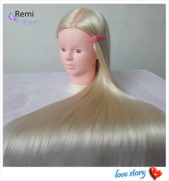 Дешевый манекен косметологии Парикмахерские Манекен головы 100% блондинка syntic