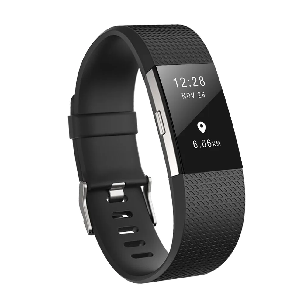 Black-A Honecumi мягкий браслет для Smart Charge 2 Смарт аксессуар наручный ремешок на замену ремешок для Fitbit Charge2 Band - Цвет: Black-A