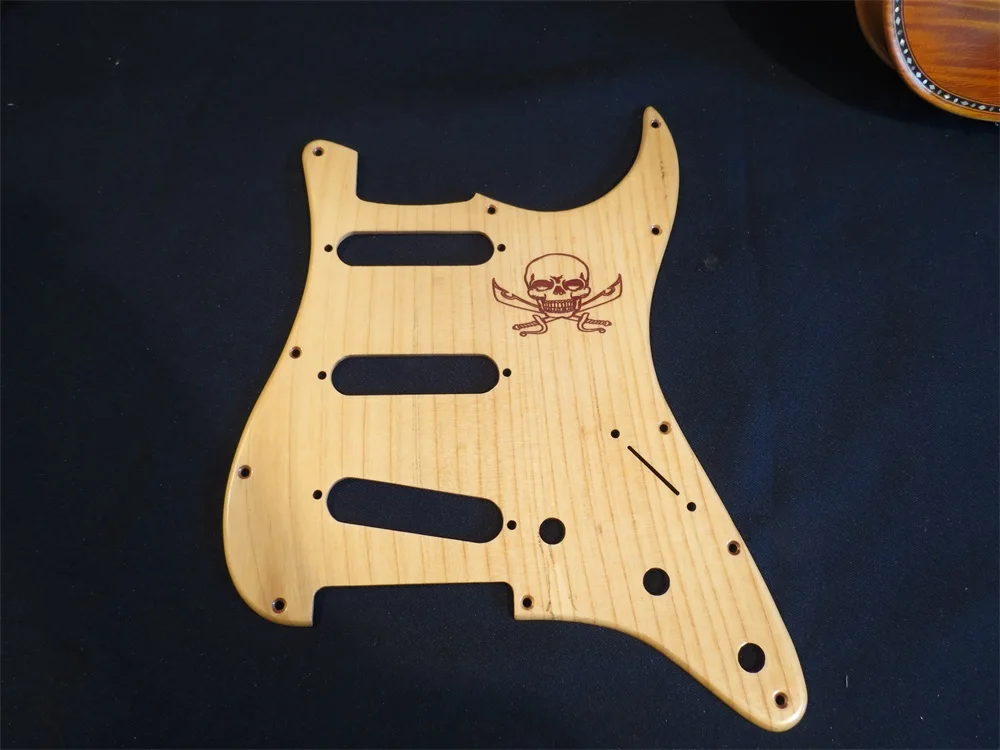 

Solid Ailanthus wood color GUITAR SSS Pickguard