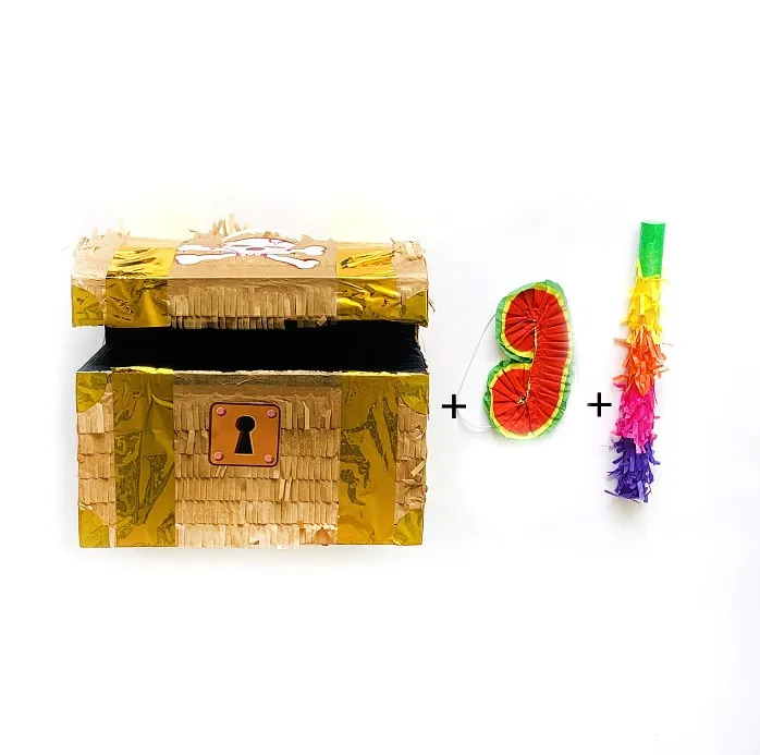 Treasure Box 36*12,5*36 см большие Pinatas-Висячие единороги Pinata, дети, девочки, день рождения, Заполняемые, вечерние реквизиты - Цвет: Treasure Box