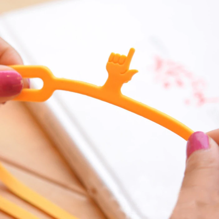 10 шт./партия мода каваи Силиконовые Красочные палец указывая закладки Книга