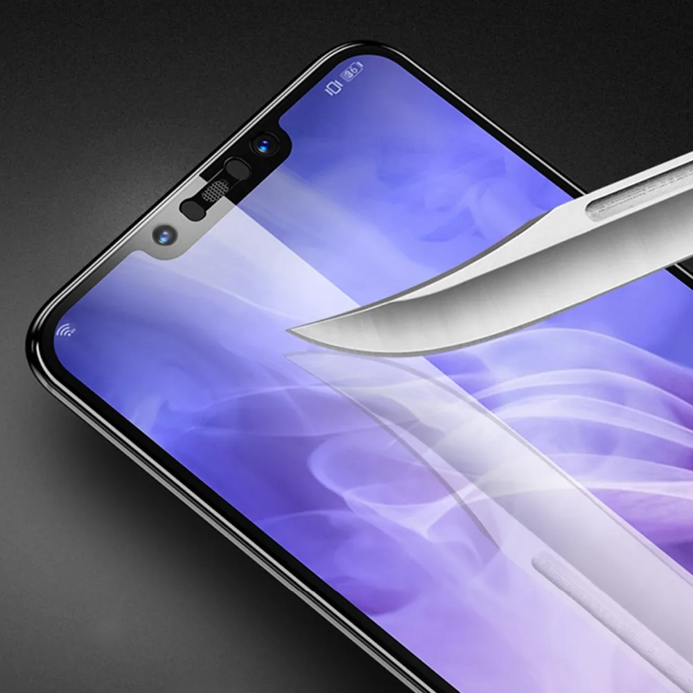 11D Full Glue Protective Glass for Huawei Nova 3 3i Y7 Prime Screen Protector Honor 9 Lite 8X 9x Cover Tempered | Мобильные телефоны