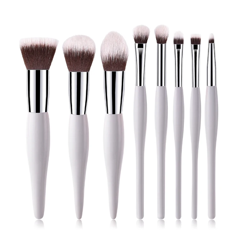 8 шт. набор кистей для макияжа черный белый Жидкий тональный порошок тени век
