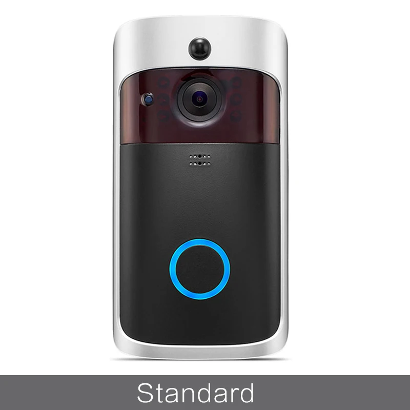 Standard Wifi дверной звонок Smart ip видеосвязь Wi-Fi видео дверной звонок, камера для квартиры ИК-сигнализация беспроводная камера безопасности - Цвет: Standard