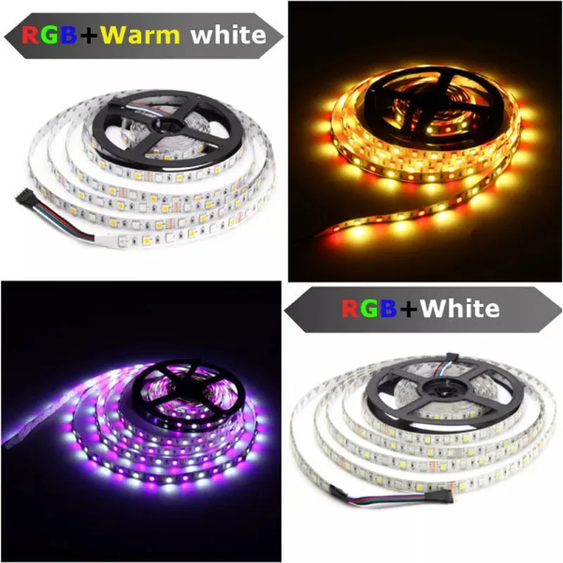

5M Led Strip RGBW RGBWW SMD 5050 IP30 Non-Waterproof LED Flexible Strip Light for Christmas Decor DC12V led light