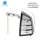 OkeyTech для BMW X3 X4 X5 X6 1 3 5 7 серии, Модифицированная смарт-карта для автомобильных ключей, 315433868 МГц, PCF7953P, чип CAS4 + и аварийный Малый ключ