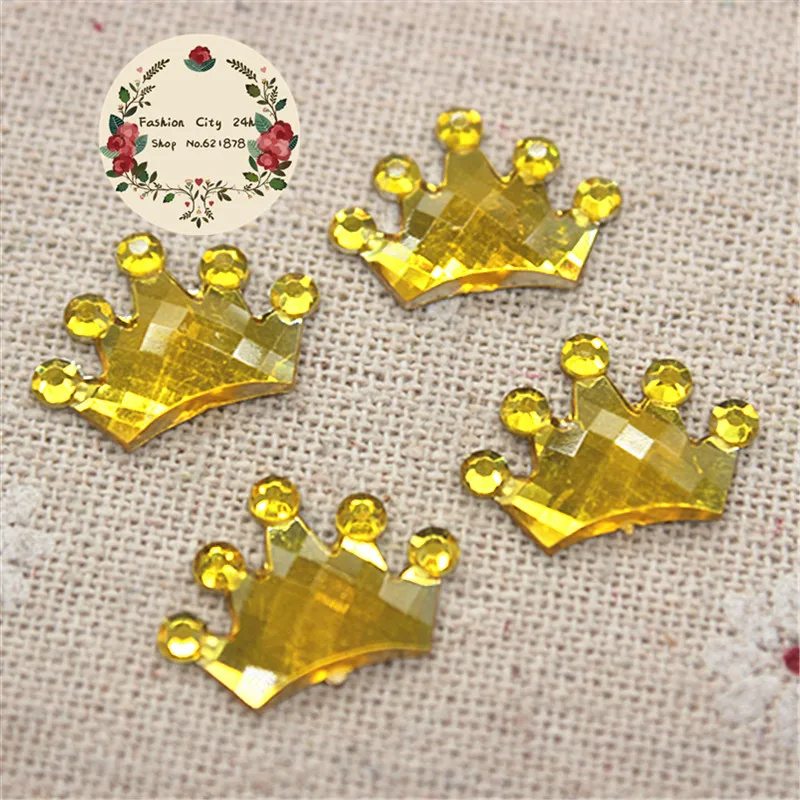 100pcs 14*18mm Kawaii Acrylic Crown Charm DIY Christening Communion Baby Shower decoration scrapbooking | Дом и сад