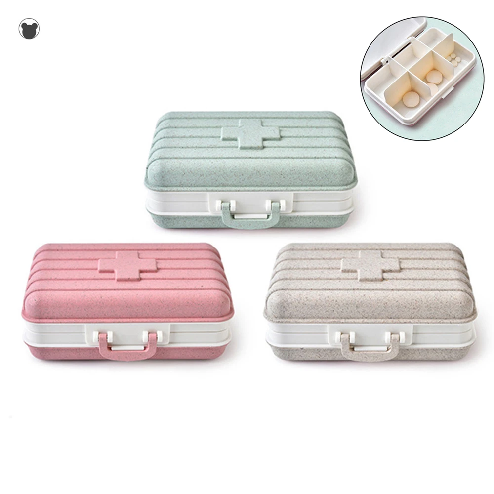 

Portable 6 Grids Pill Case Medicine Box Travel Health Care Storage Organizer Pill Organizer Weekly Pill Box storage box