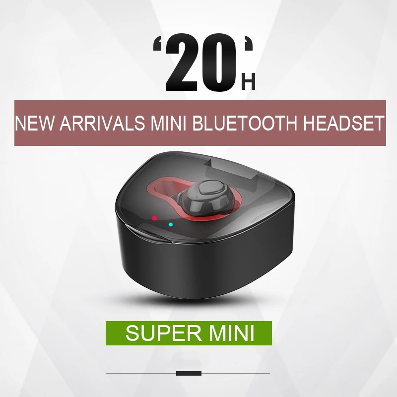 Беспроводные мини наушники TTLIFE Q7 Bluetooth 4 1 невидимые Hands Free с зарядным устройством