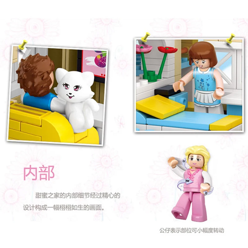 380 шт детские строительные блоки игрушки Совместимые с Legoingly friends city girls милые