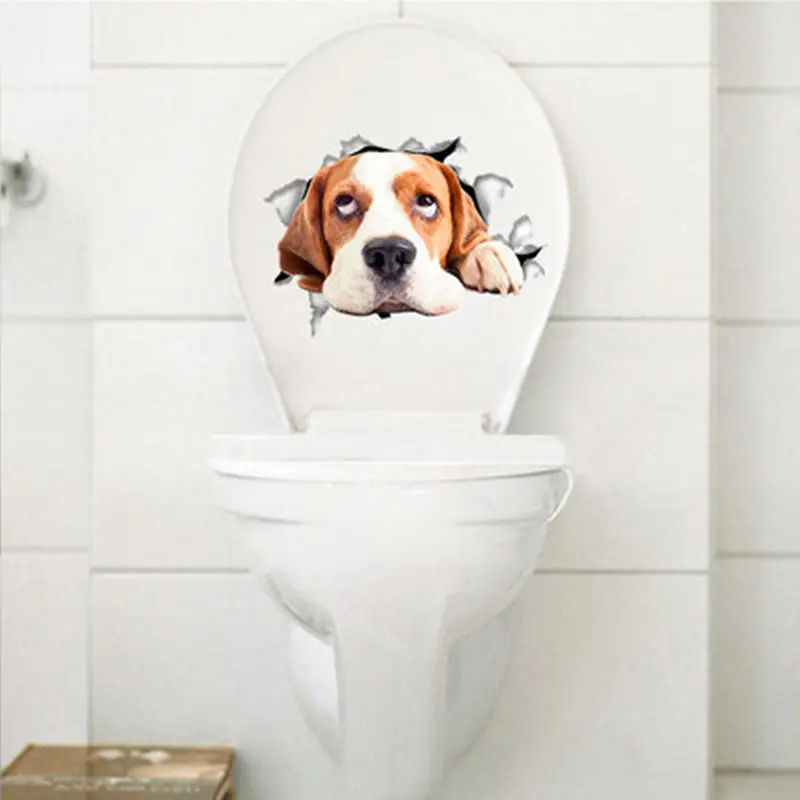 Новые креативные 3d стерео наклейки на стену с изображением Котят щенков разбитых