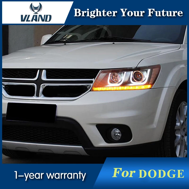 Фары HID для Dodge Journey JCUV светодиодный головной фонарь 2008 2015 Land Rover Style|Фара авто в