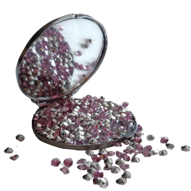silver pink 1000 шт 4,5 мм акриловые серебряные алмазные свадебные конфетти стол рассыпные украшения кристаллы центральный праздничные принадлежности - Цвет: silver pink