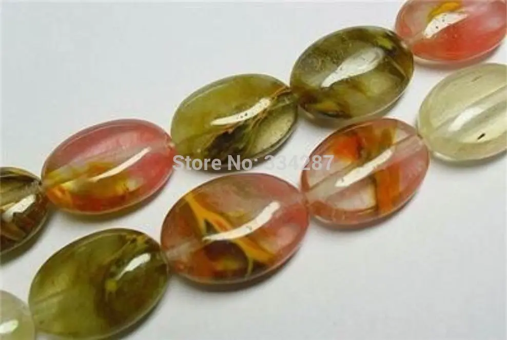 

13x18mm Watermelon Tourmaline Gem Oval Loose Beads 15"