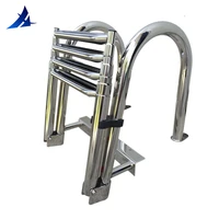 clearance sale boat accessories marine 4 step telescoping boat ladder stainless steel inboard rail dock siwmming ladder