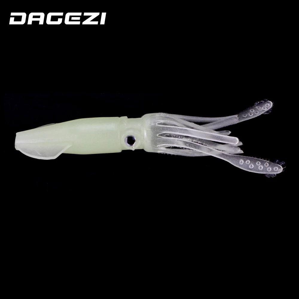 Светящаяся Мягкая приманка DAGEZI 10 см/10 г приманки большого кальмара искусственные