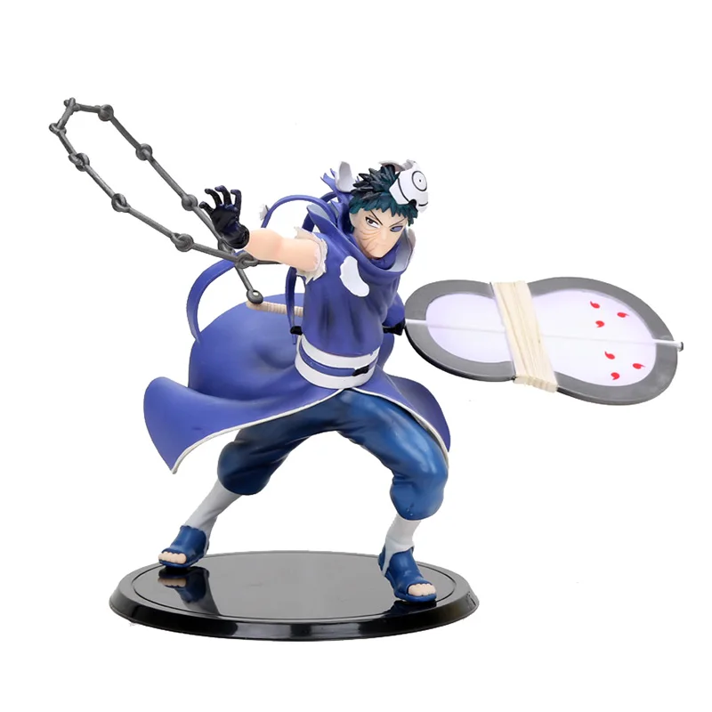 Namikaze Minato Orochimaru Snake Rock Lee Obito Madara Naruto Shippuden игрушки ПВХ фигурка модель игрушки 14 см-18 см - Цвет: Obito no box