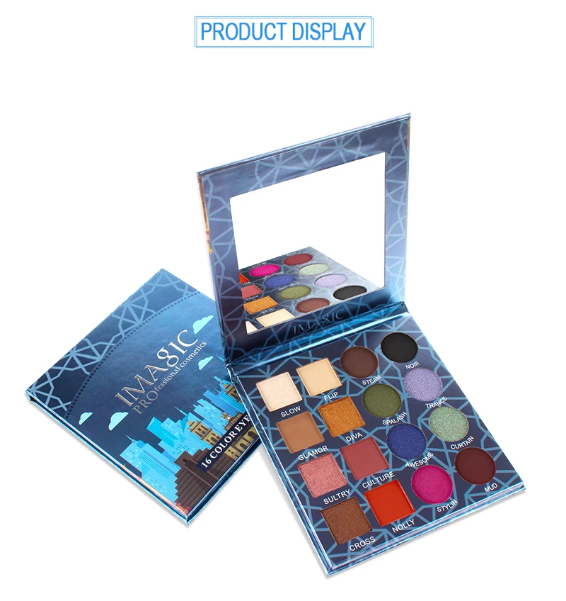 IMAGIC Новое поступление Shimmer Eyeshadow Palete 16 цветов блестящие тени для век долговечные легко носить макияж