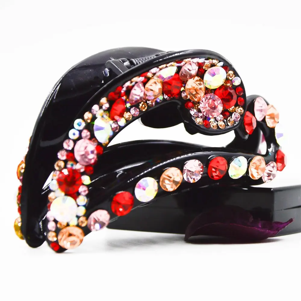 Женские заколки крабы Fancyin стразы в форме сердца Ювелирное Украшение из ацетата 8