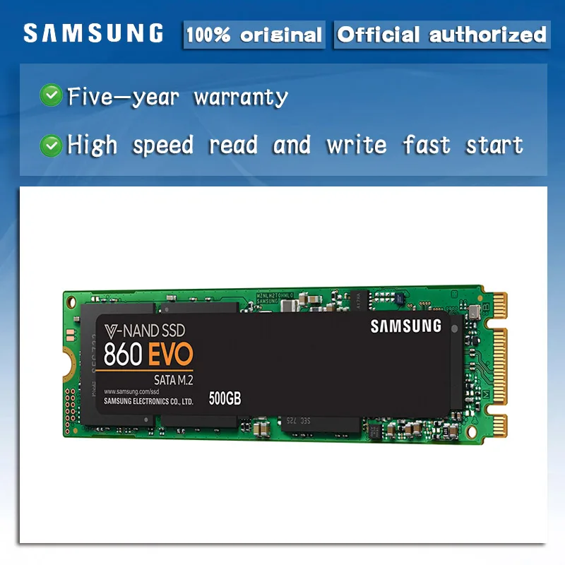 SAMSUNG SSD 860 EVO M.2 2280 SATA 1 ТБ 500GB 250GB Внутренний твердотельный диск жесткий HDD M2 ноутбук