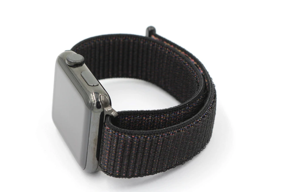 Спортивный ремешок URVOI для apple watch, серия 5, 4, 3, ремешок для iwatch, воздухопроницаемый, застежка-крючок, тканый нейлон, 40 мм, 44 мм