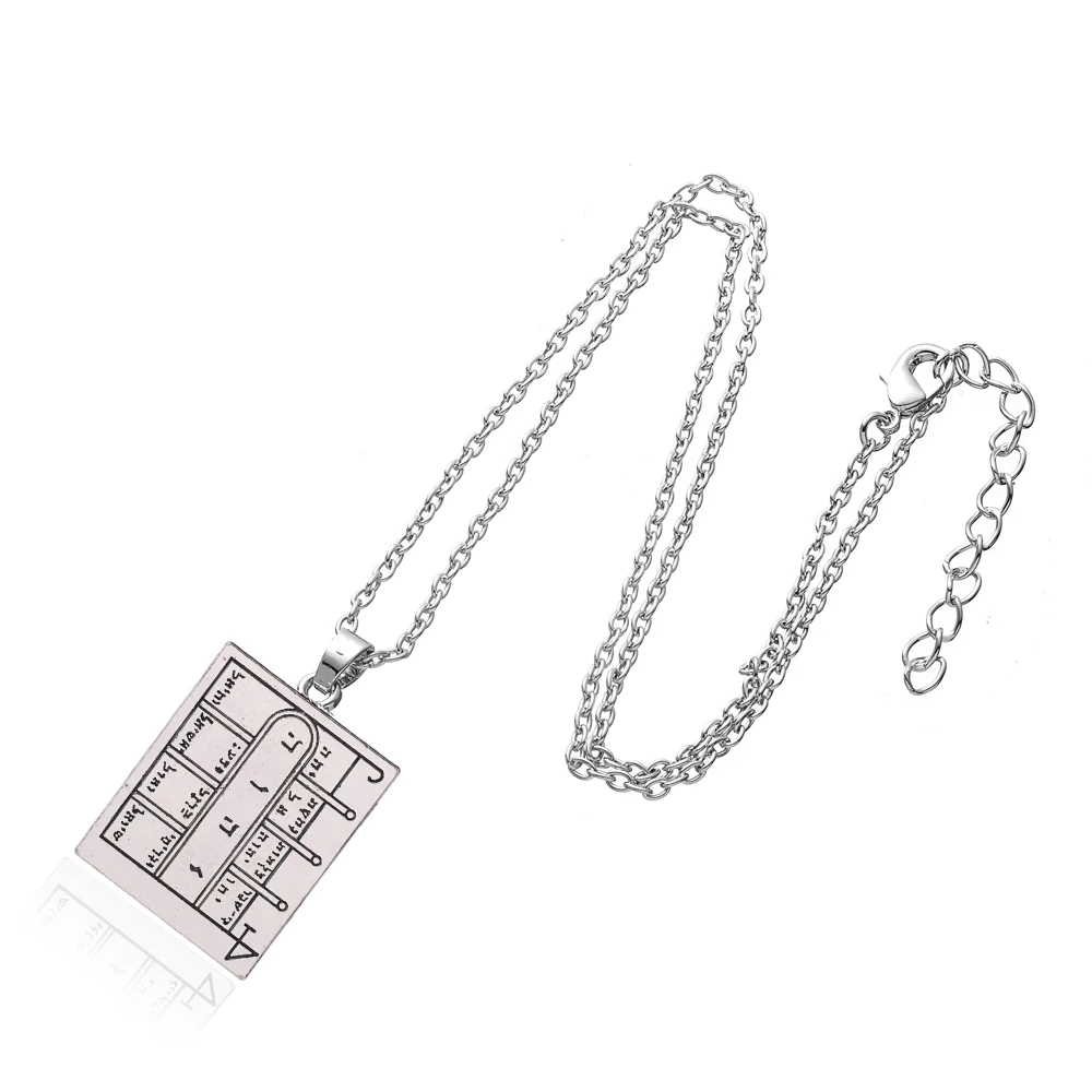 Teamer Регулируемый старинный открытый двери амулет талисман Квадратный Кулон