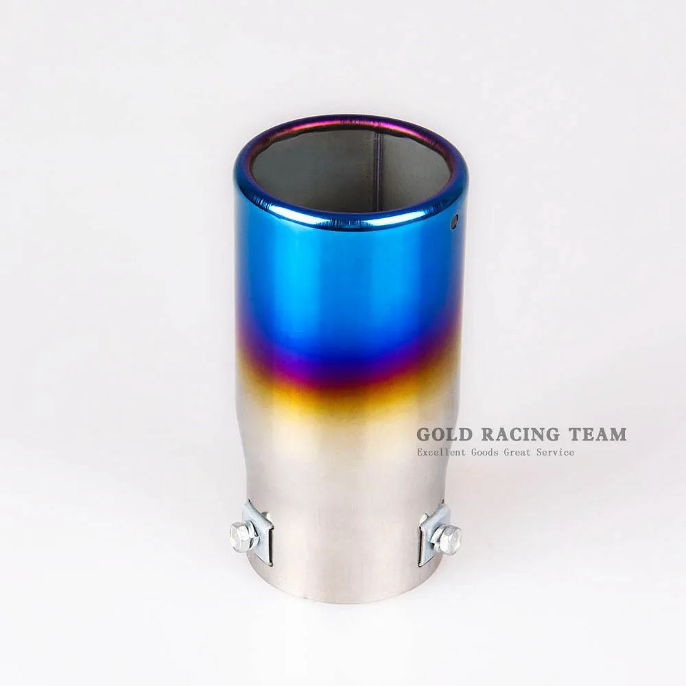 Бесплатная доставка Neo хромированная Автомобильная круглая выхлопная труба из