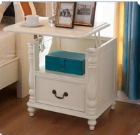 american country retro bedroom two drawers bedside cabinet european style cabinets round decorative solid wood classical small