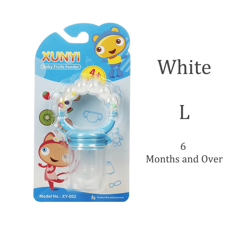 White L 1 шт. бутылочка для кормления свежей пищи, соска для кормления детей, коркормушка для фруктов, соски для кормления, безопасные детские принадлежности, соска, бутылочки - Цвет: White L
