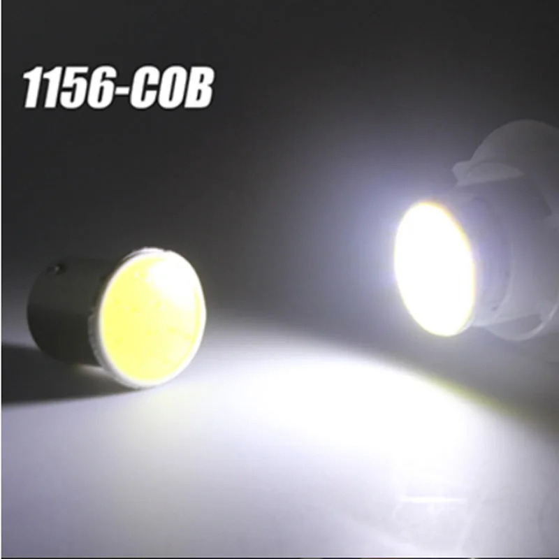 1X высокояркий светодиод S25 1156 BA15S COB 12 SMD P21W автомобильный сигнал цвет: белый желтый