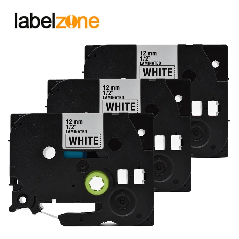 

3pcs 12mm Label Ribbons For Brother Printers Cassette tz 12mm tze label tape tz-231 tze 231 tze231 Laminated Adhesive Tapes